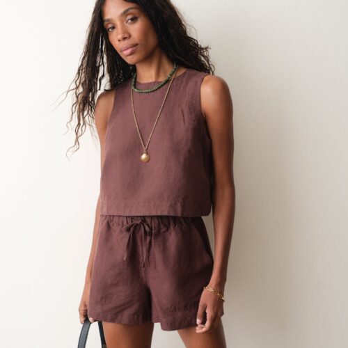 Linen Drawstring Short
