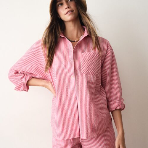Gracey Oversized Seersucker Shirt