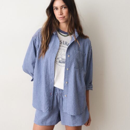Gracey Oversized Seersucker Shirt