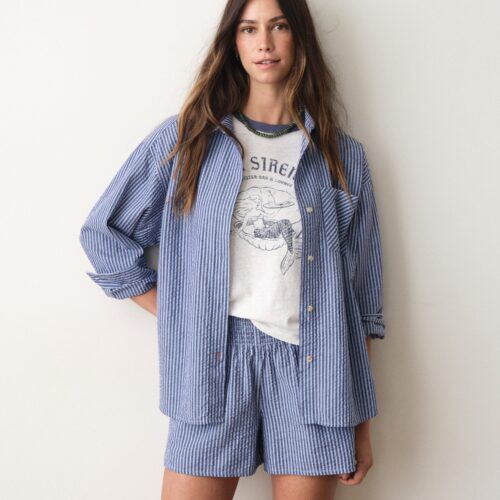 Gracey Oversized Seersucker Shirt
