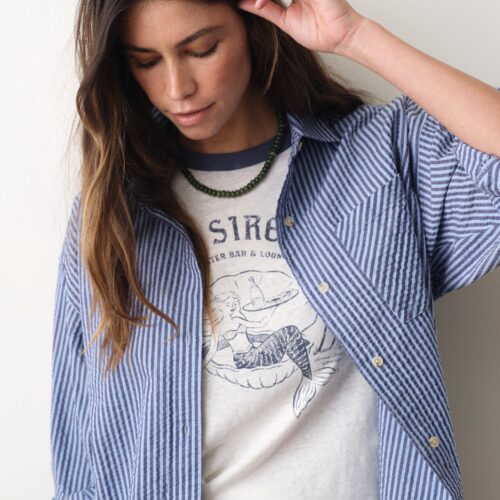 Gracey Oversized Seersucker Shirt