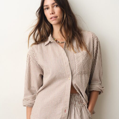Gracey Oversized Seersucker Shirt