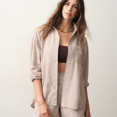 Gracey Oversized Seersucker Shirt