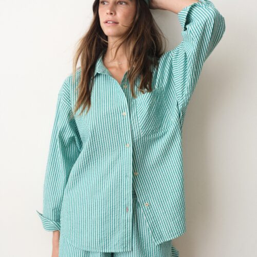 Gracey Oversized Seersucker Shirt