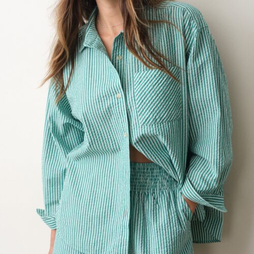 Gracey Oversized Seersucker Shirt