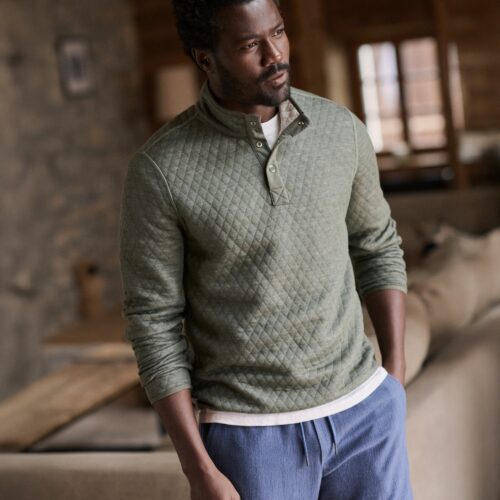 Corbet Quilted Reversible Pullover