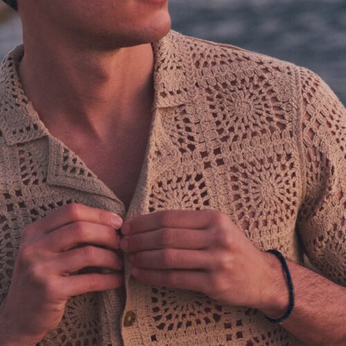 Callum Crochet Button Down