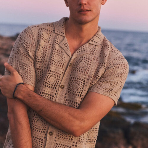 Callum Crochet Button Down